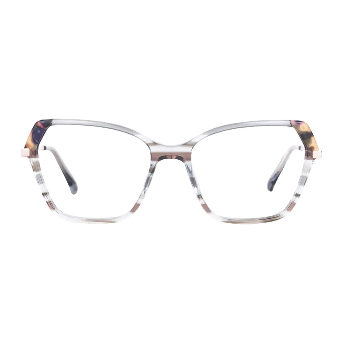 Geometric Ivory Tortoiseshell Eyeglasses