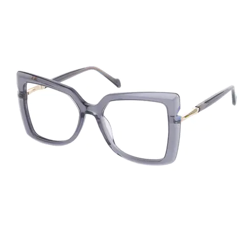 Square Transparent Gray Eyeglasses