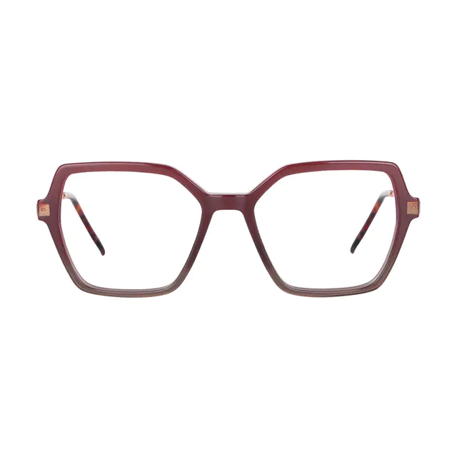 Square Red Eyeglasses