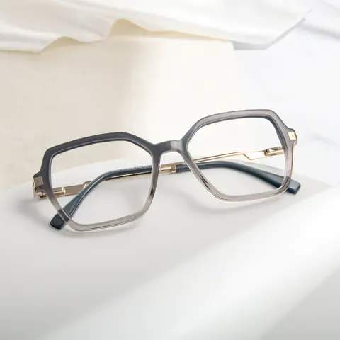 Square Black/Gray Eyeglasses