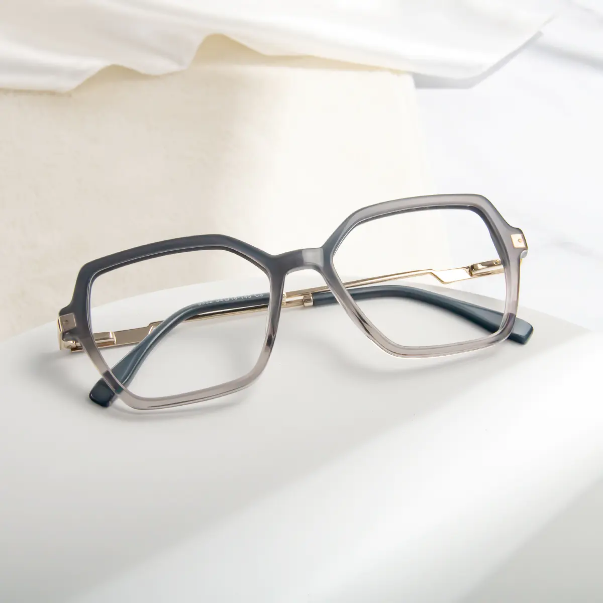 Square Black/Gray Eyeglasses