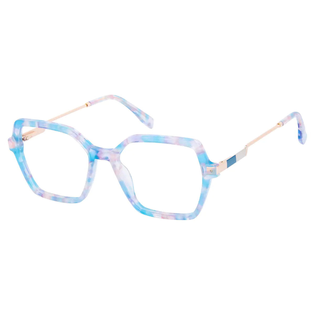Square Light Blue Eyeglasses