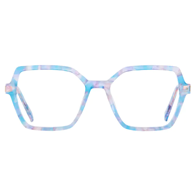 Square Light Blue Eyeglasses