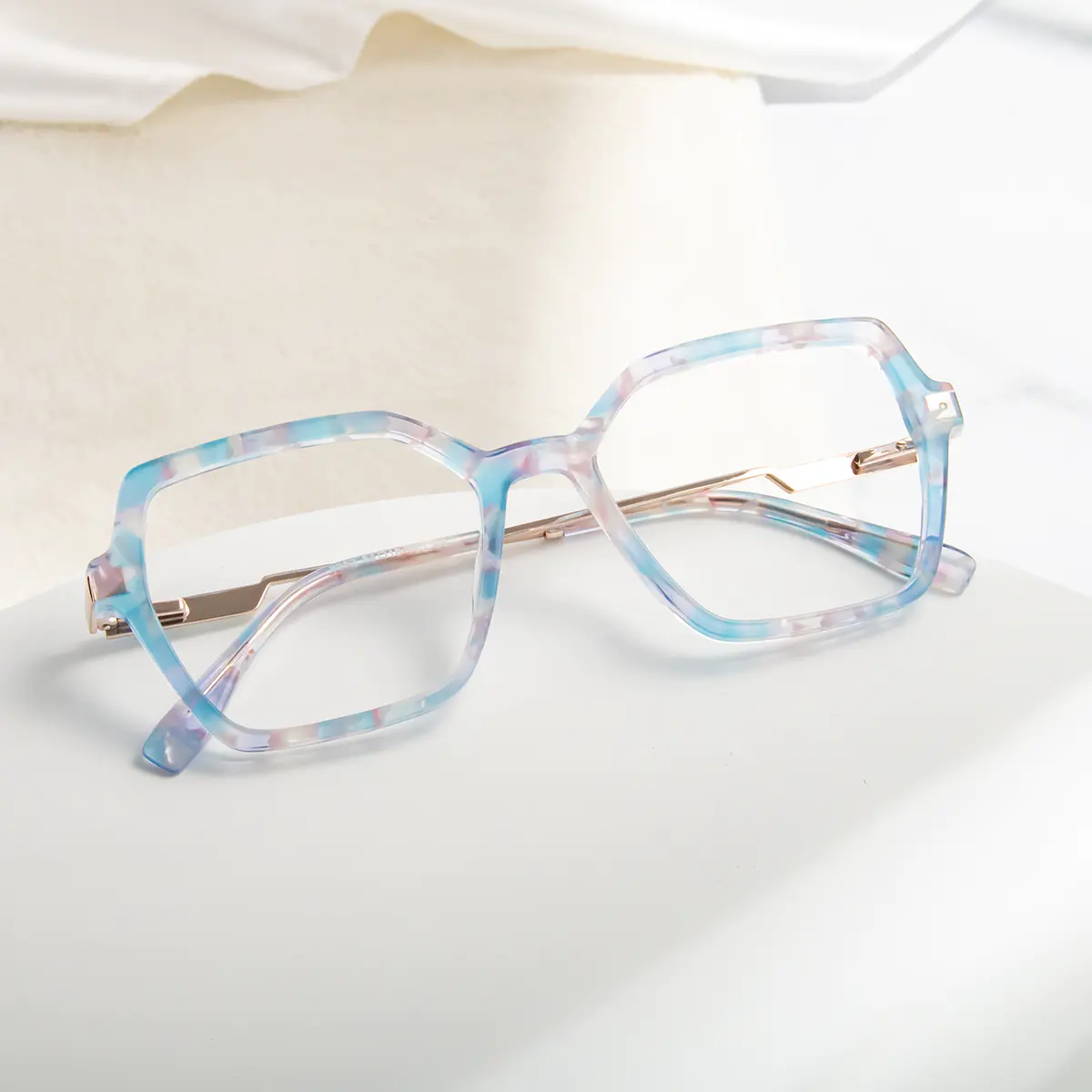 Square Light Blue Eyeglasses