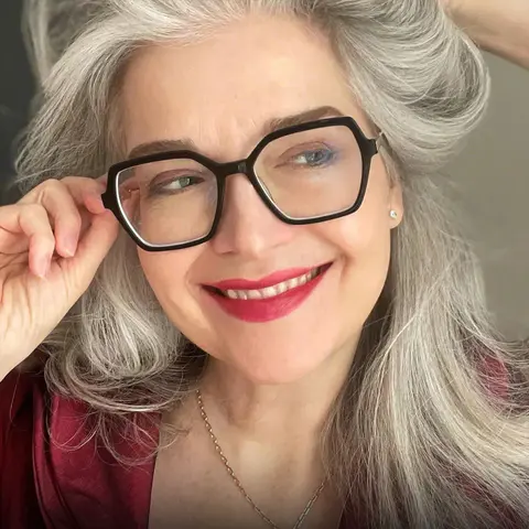 Square Light Blue Eyeglasses