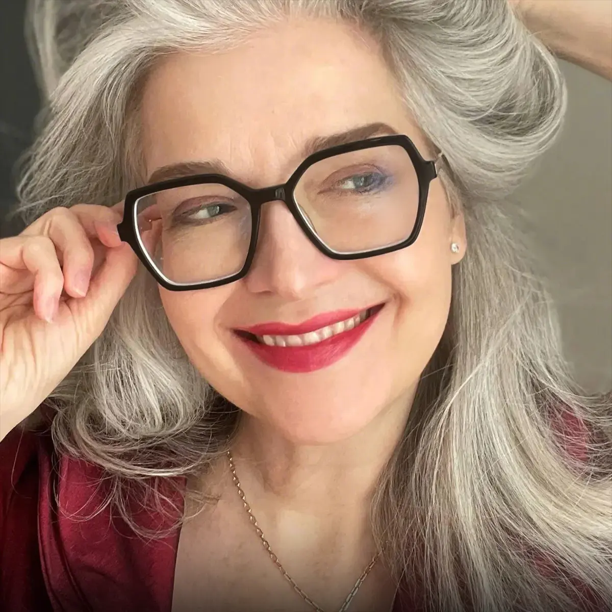 Square Light Blue Eyeglasses