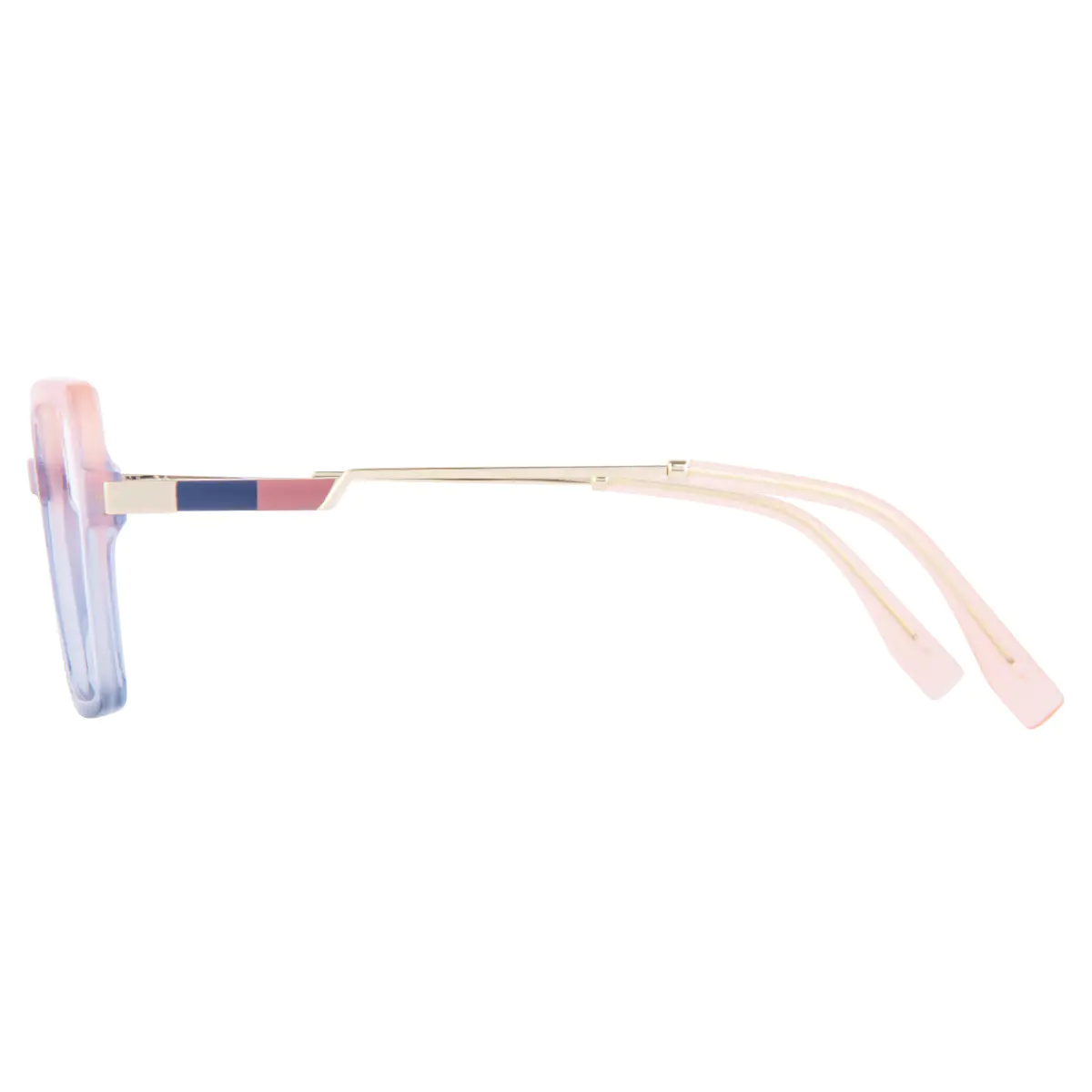 Square Transparent Purple/Transparent Blue Eyeglasses