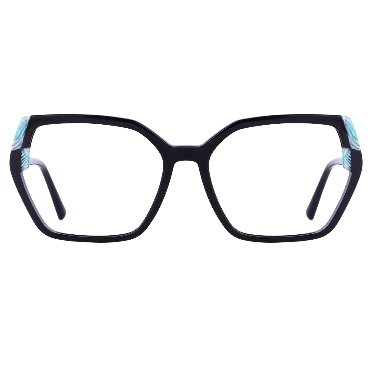 Geometric Black Eyeglasses