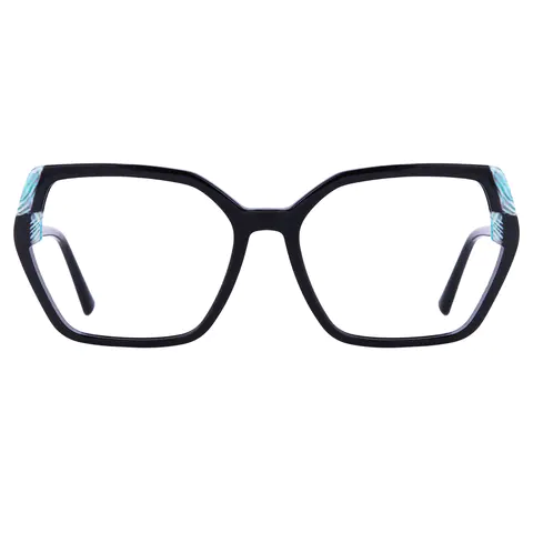 Geometric Black Eyeglasses