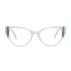 Cat-eye White Eyeglasses