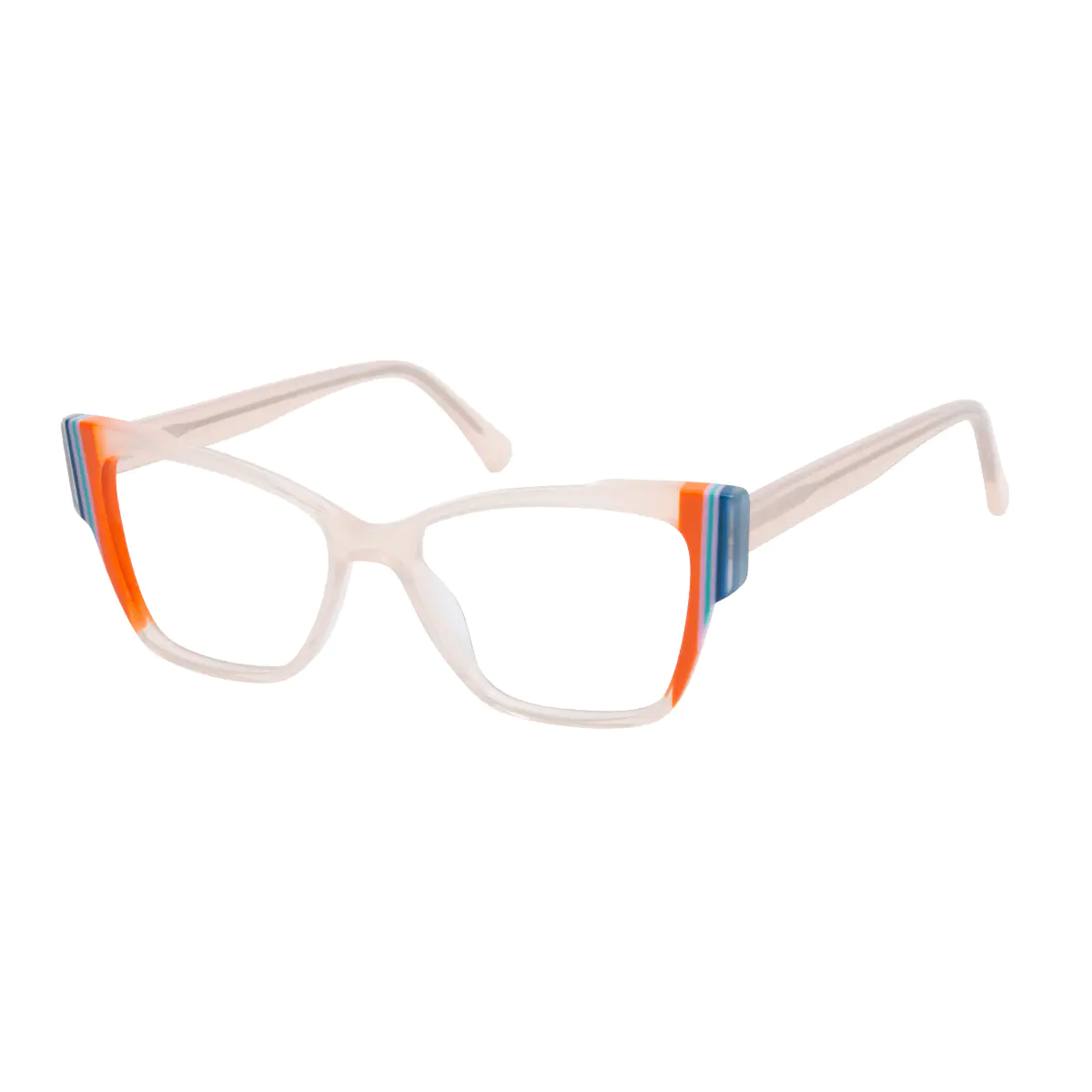 Rectangle Cream Eyeglasses