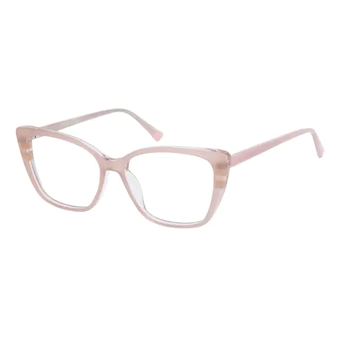 Square Transparent Pink Eyeglasses