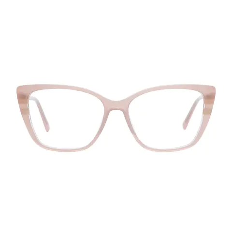 Square Transparent Pink Eyeglasses
