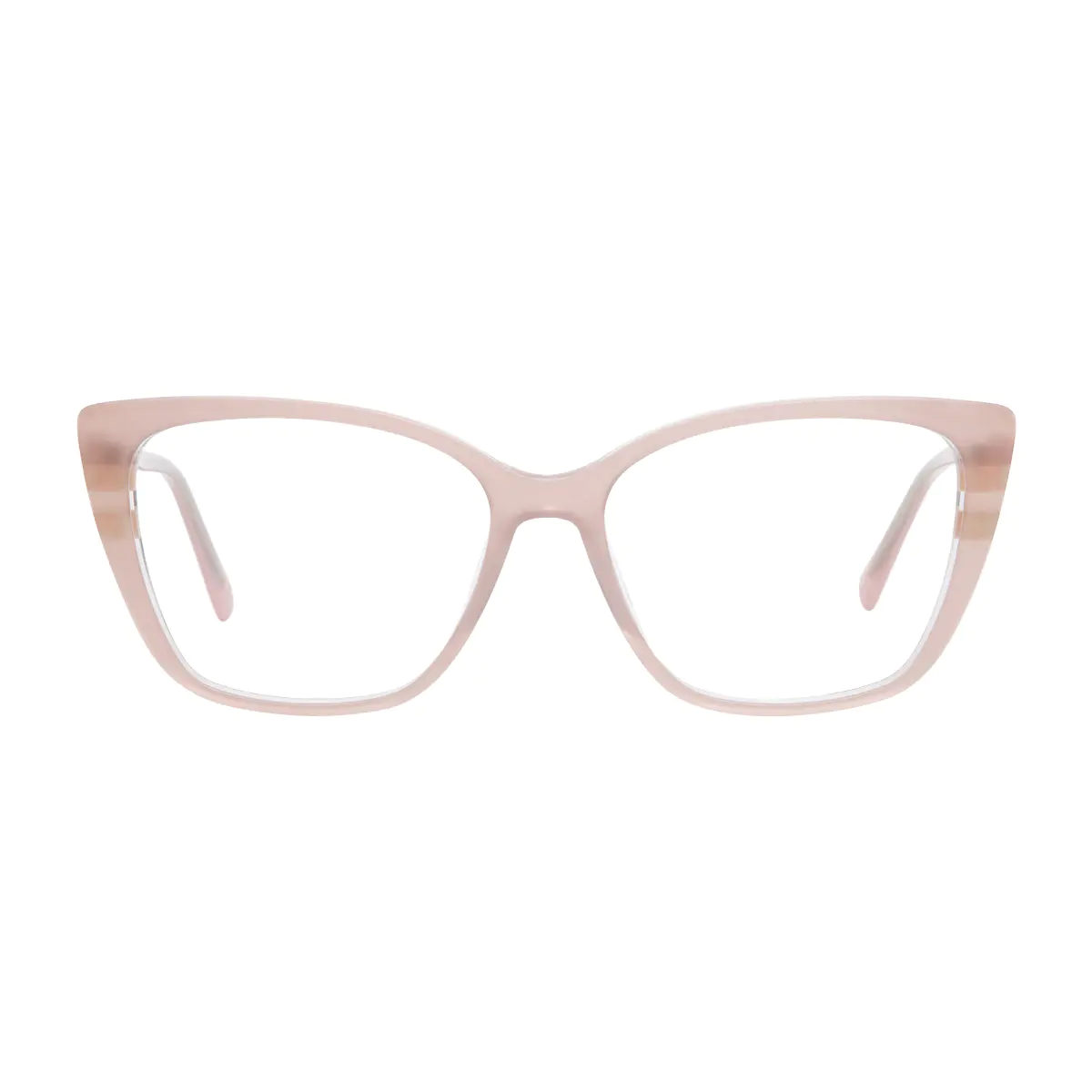 Square Transparent Pink Eyeglasses