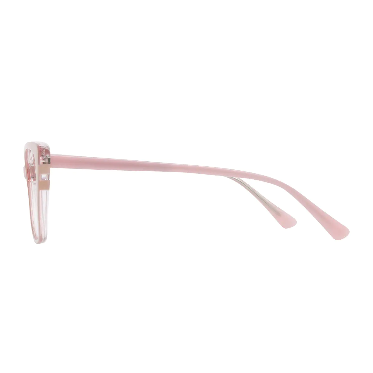 Square Transparent Pink Eyeglasses