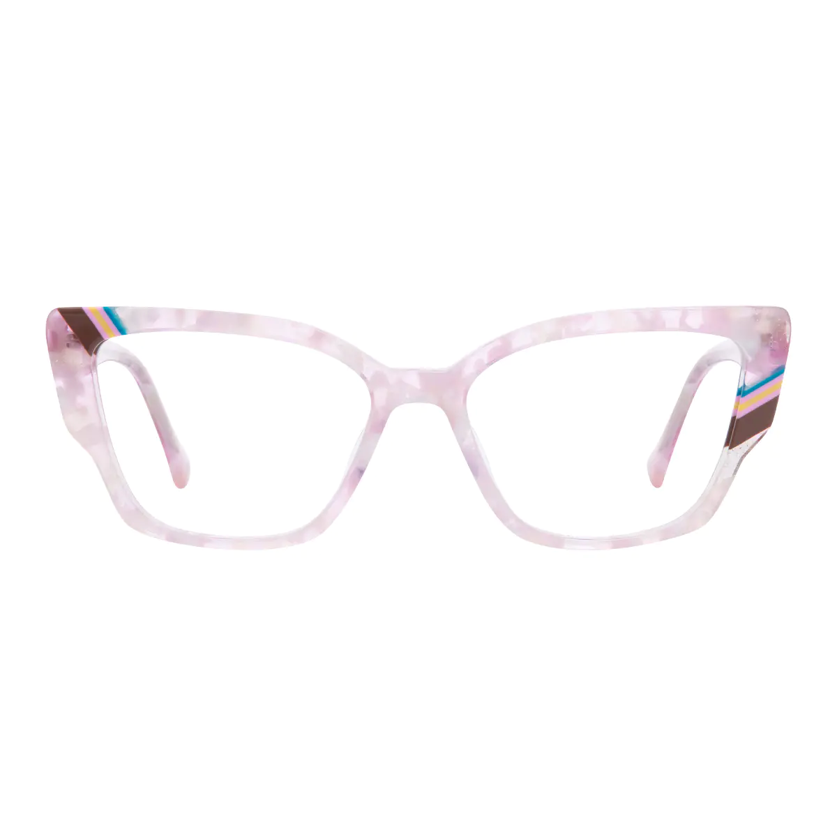 Cat-eye Transparent Pink Eyeglasses