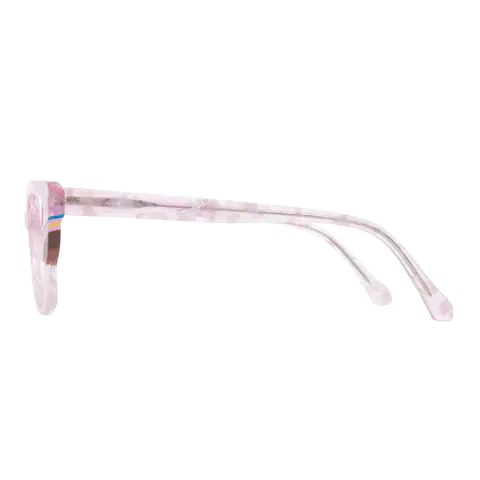 Cat-eye Transparent Pink Eyeglasses