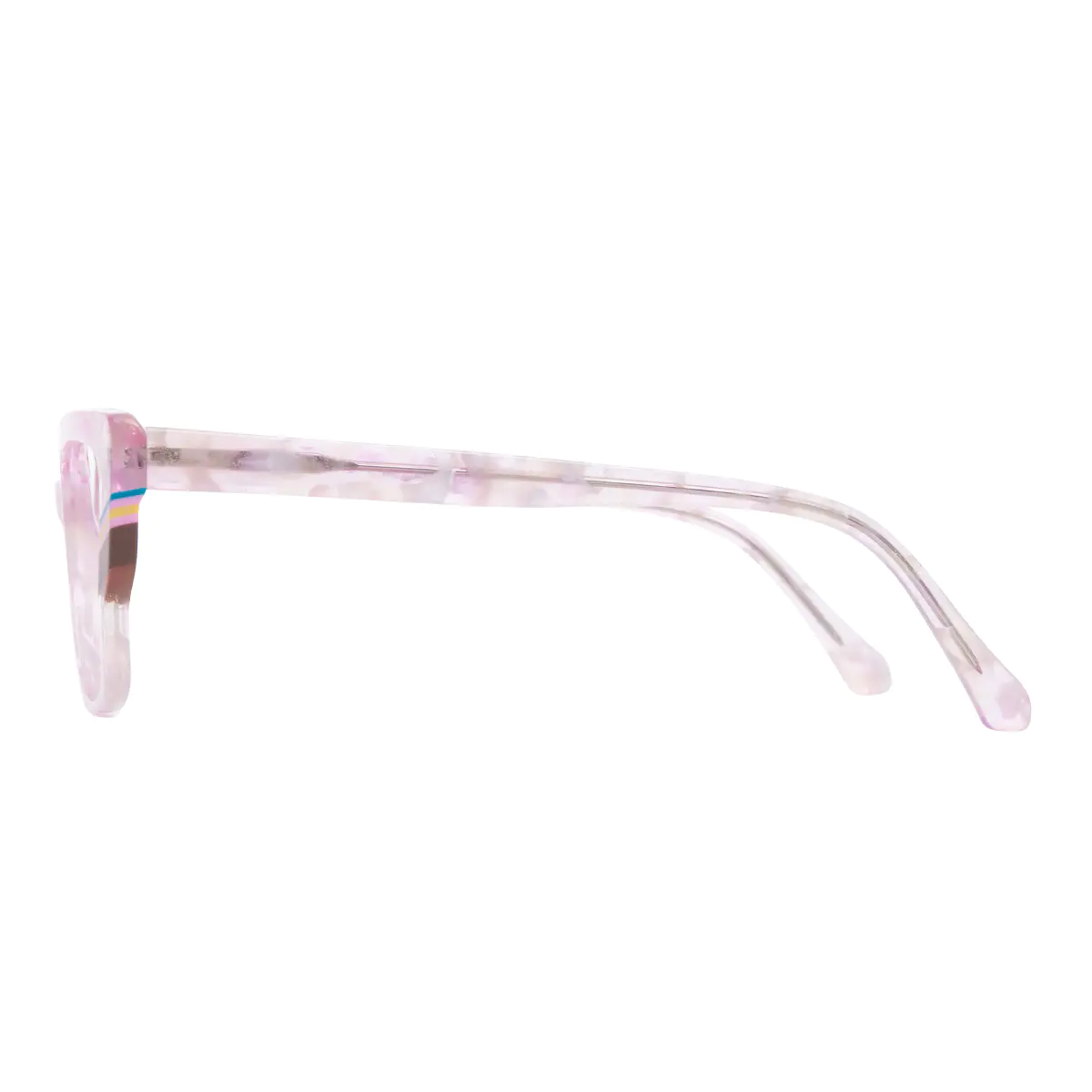 Cat-eye Transparent Pink Eyeglasses