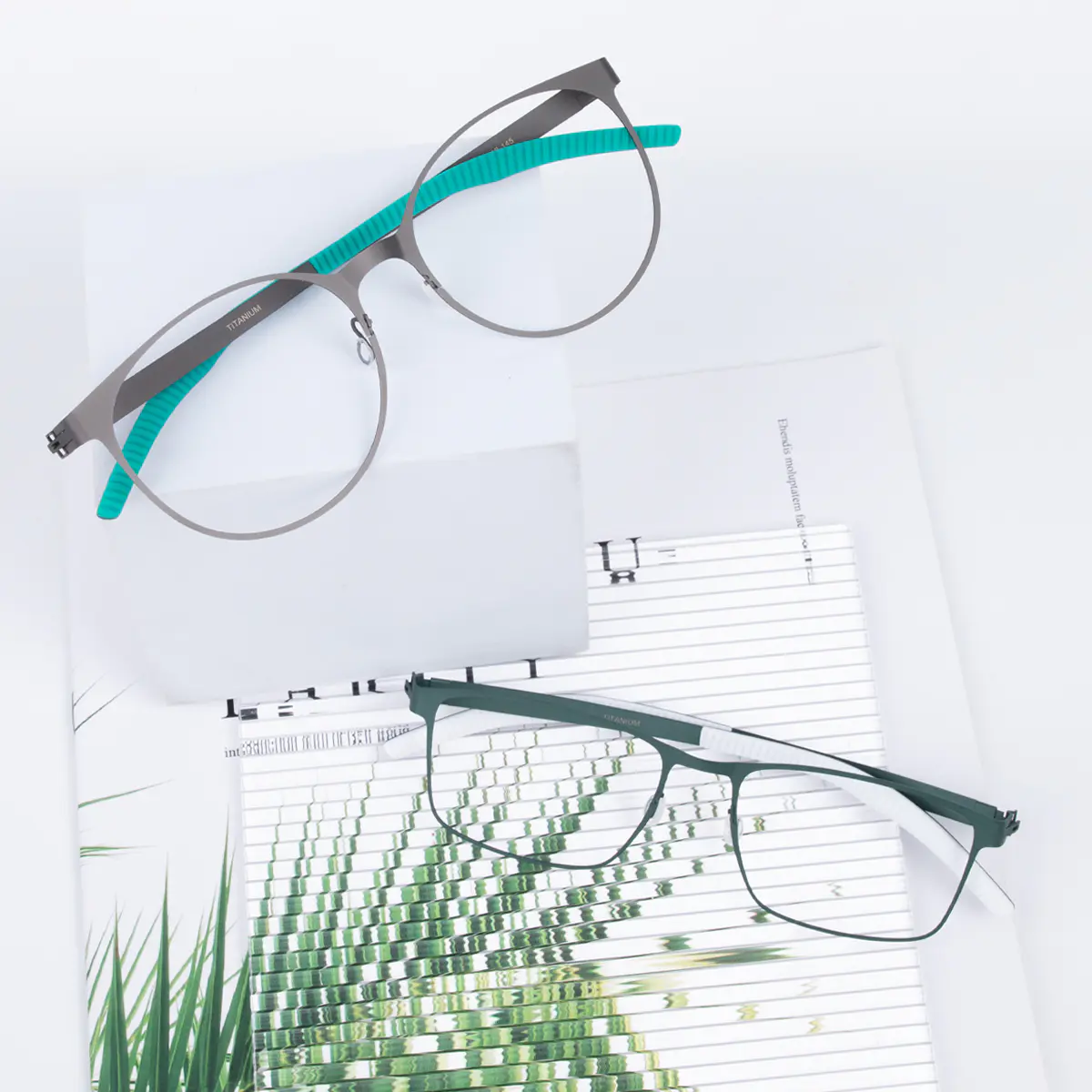 Browline Green Eyeglasses