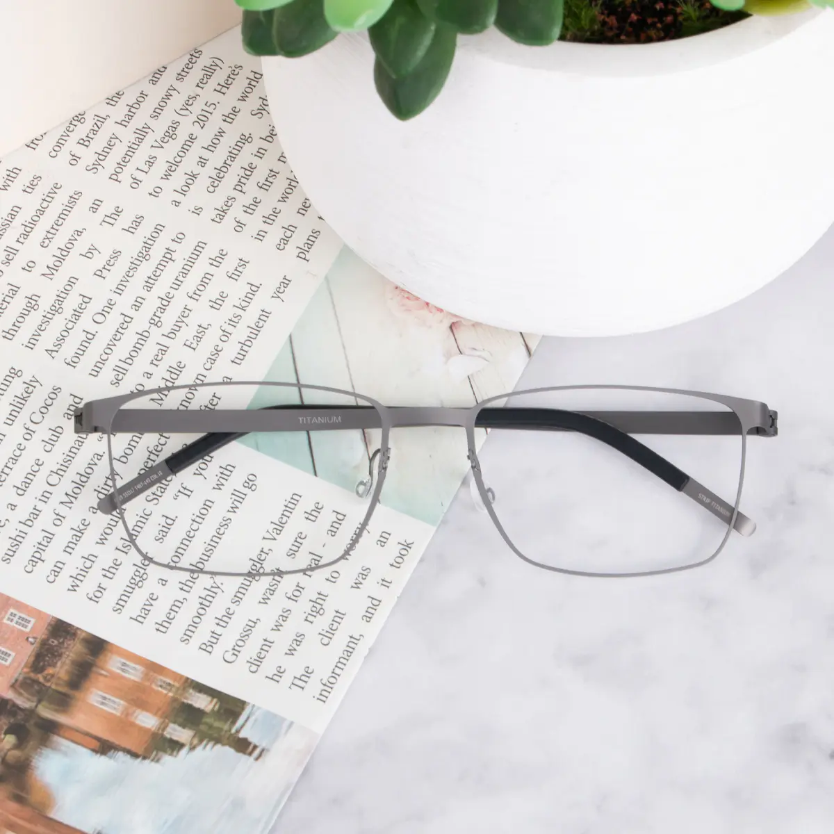 Rectangle Gun Eyeglasses