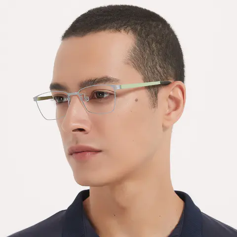 Rectangle Silver Eyeglasses