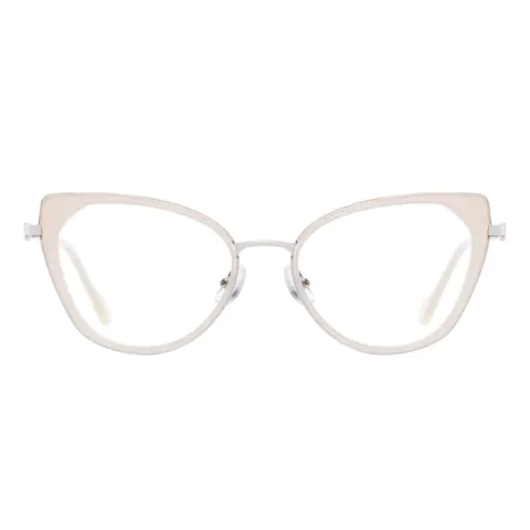 Cat-eye White Eyeglasses