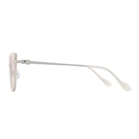 Cat-eye White Eyeglasses