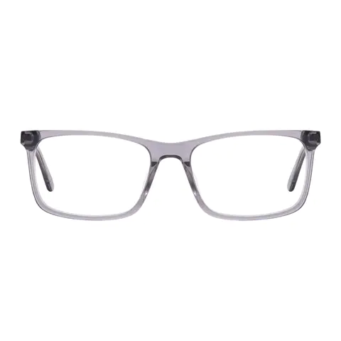 Rectangle Transparent Gray Eyeglasses
