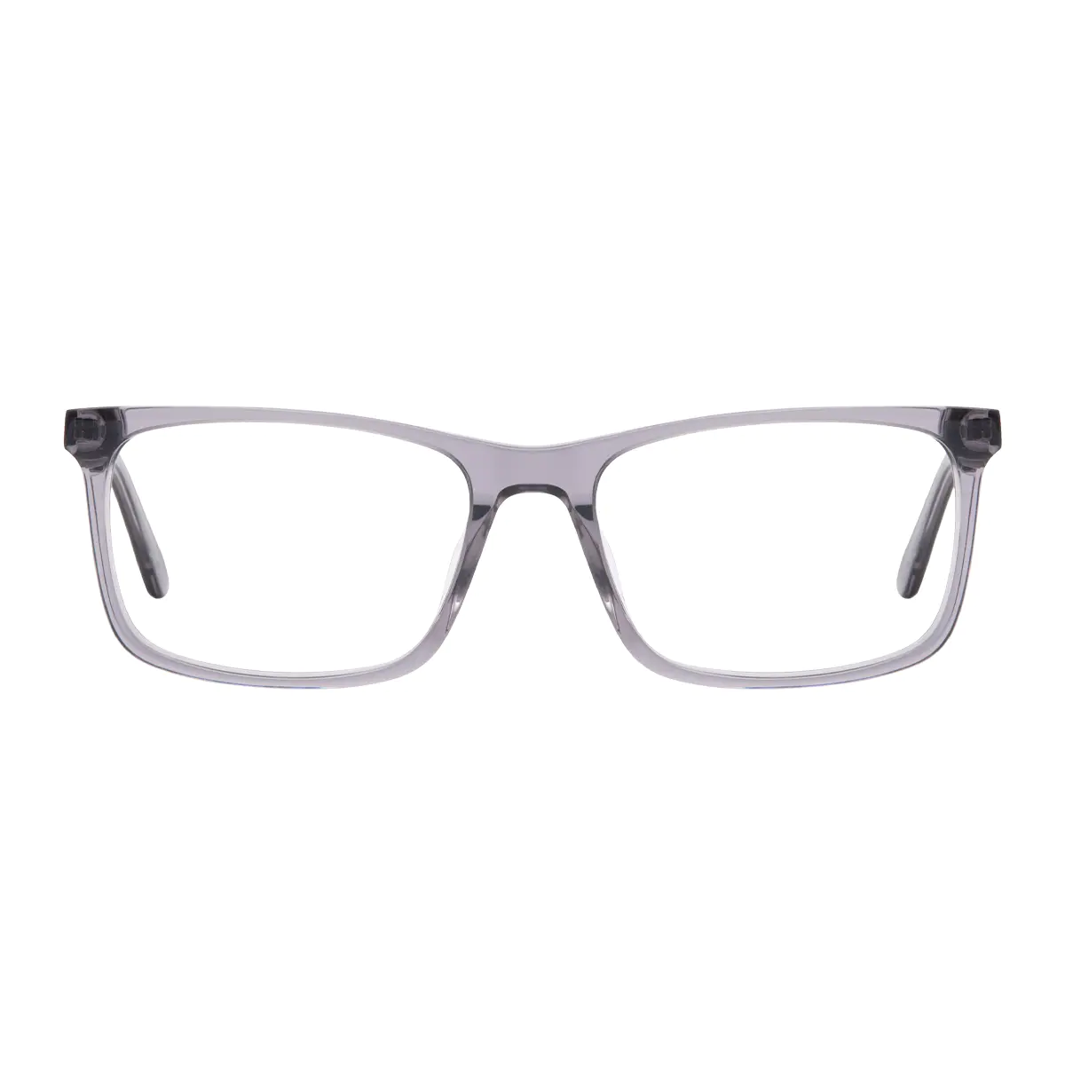 Rectangle Transparent Gray Eyeglasses