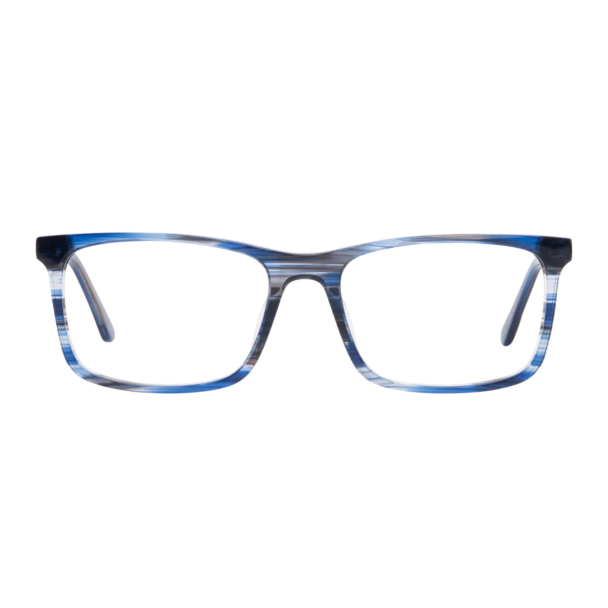Rectangle Transparent Blue Eyeglasses