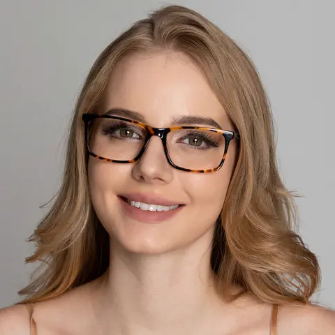 Rectangle Tortoiseshell Eyeglasses