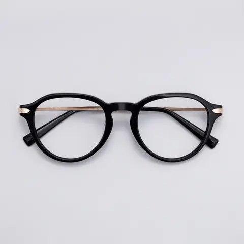Oval Black Eyeglasses