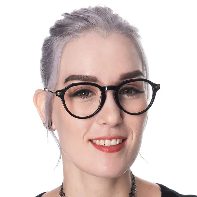 Oval Black Eyeglasses