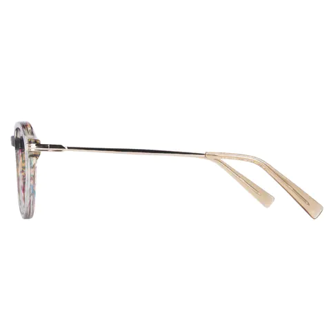 Oval Transparent Gray Eyeglasses