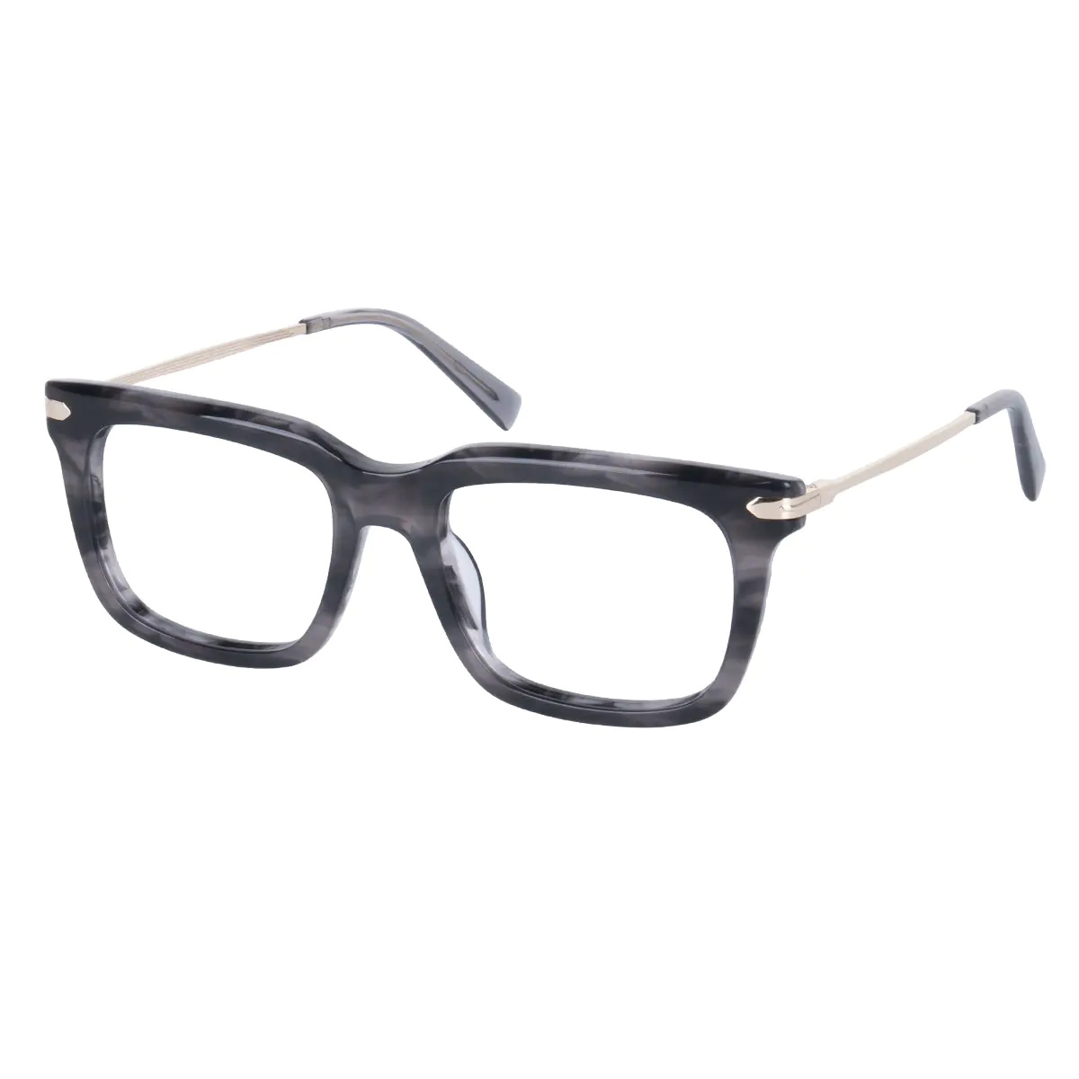 Rectangle Grey Eyeglasses