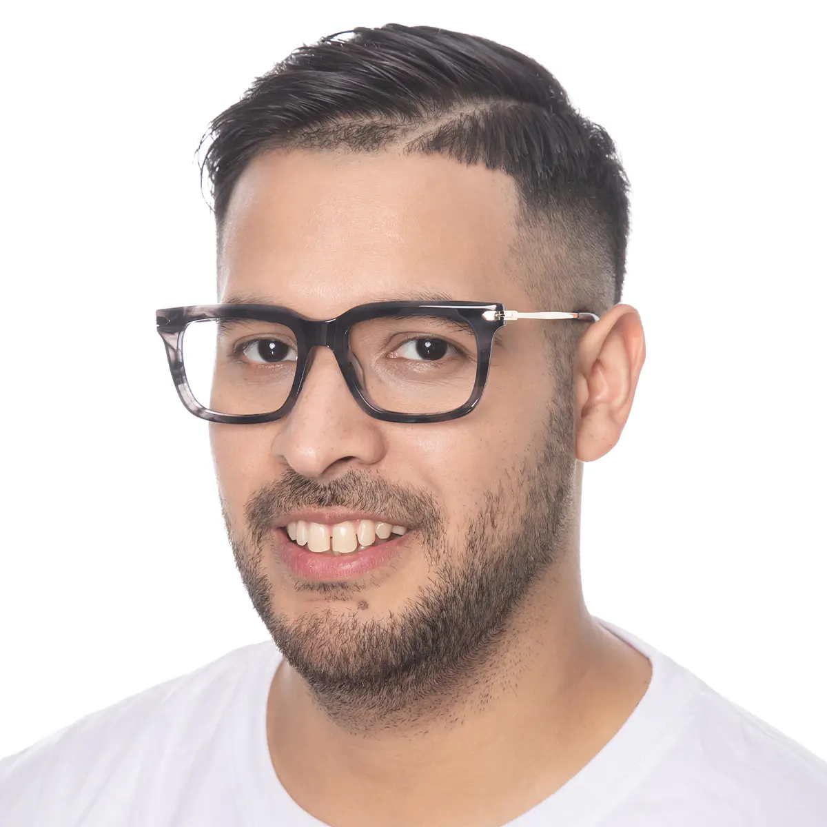 Rectangle Grey Eyeglasses
