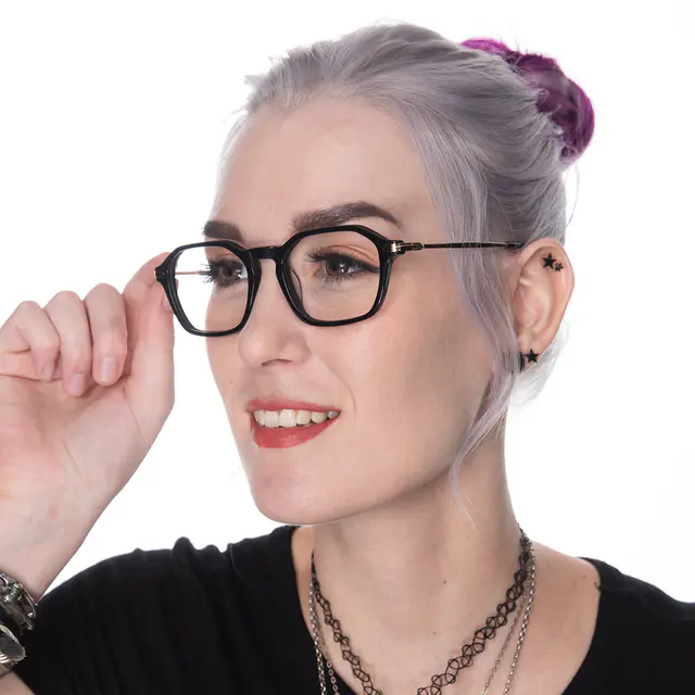 Geometric Black Eyeglasses