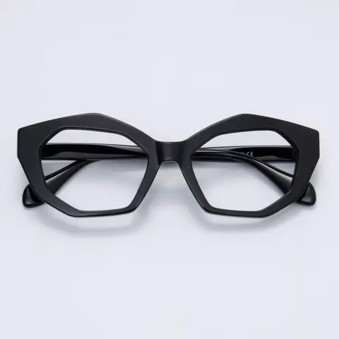 Geometric Black Eyeglasses