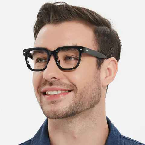Square Black Eyeglasses