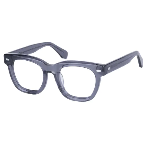 Square Transparent Gray Reading Glasses