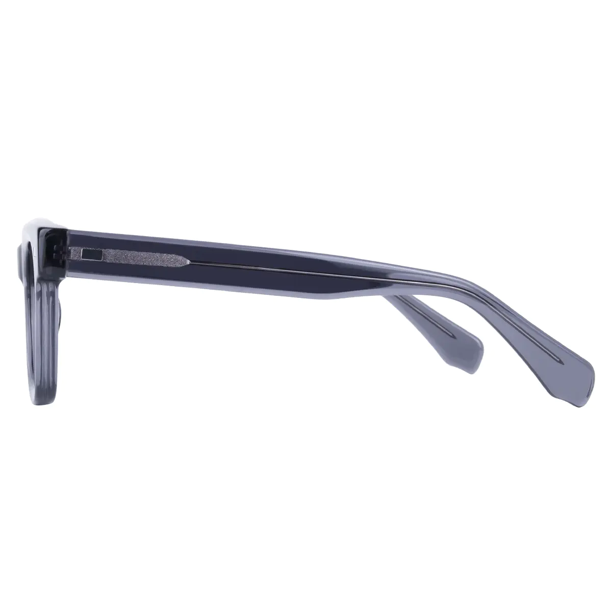 Square Transparent Gray Reading Glasses