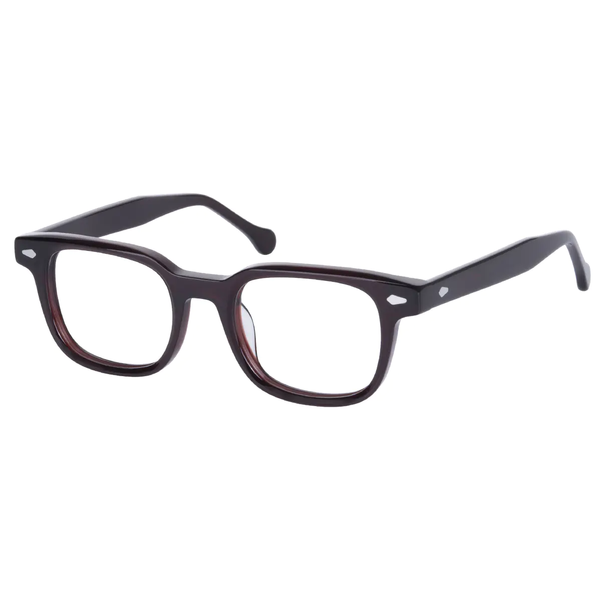 Rectangle Brown Eyeglasses