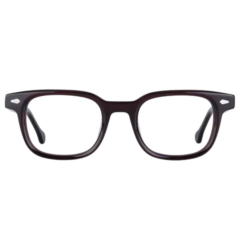 Rectangle Brown Eyeglasses