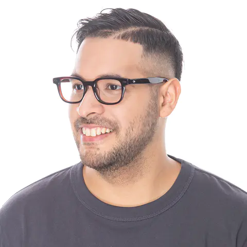 Rectangle Brown Eyeglasses