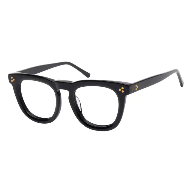 Round Black Eyeglasses