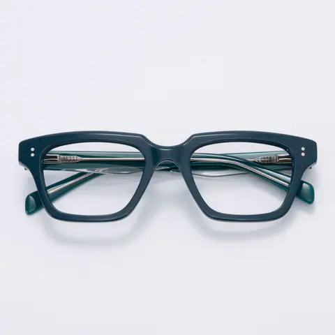 Rectangle Blue Eyeglasses