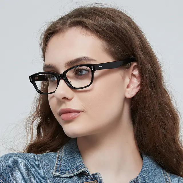 Oval Black Eyeglasses