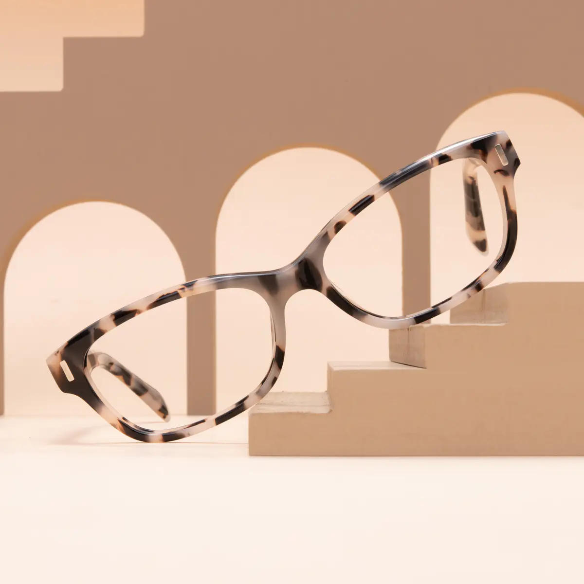 Oval Pink Tortoiseshell Eyeglasses