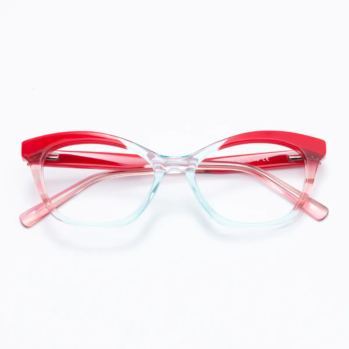 Cat-eye Red/Blue Eyeglasses