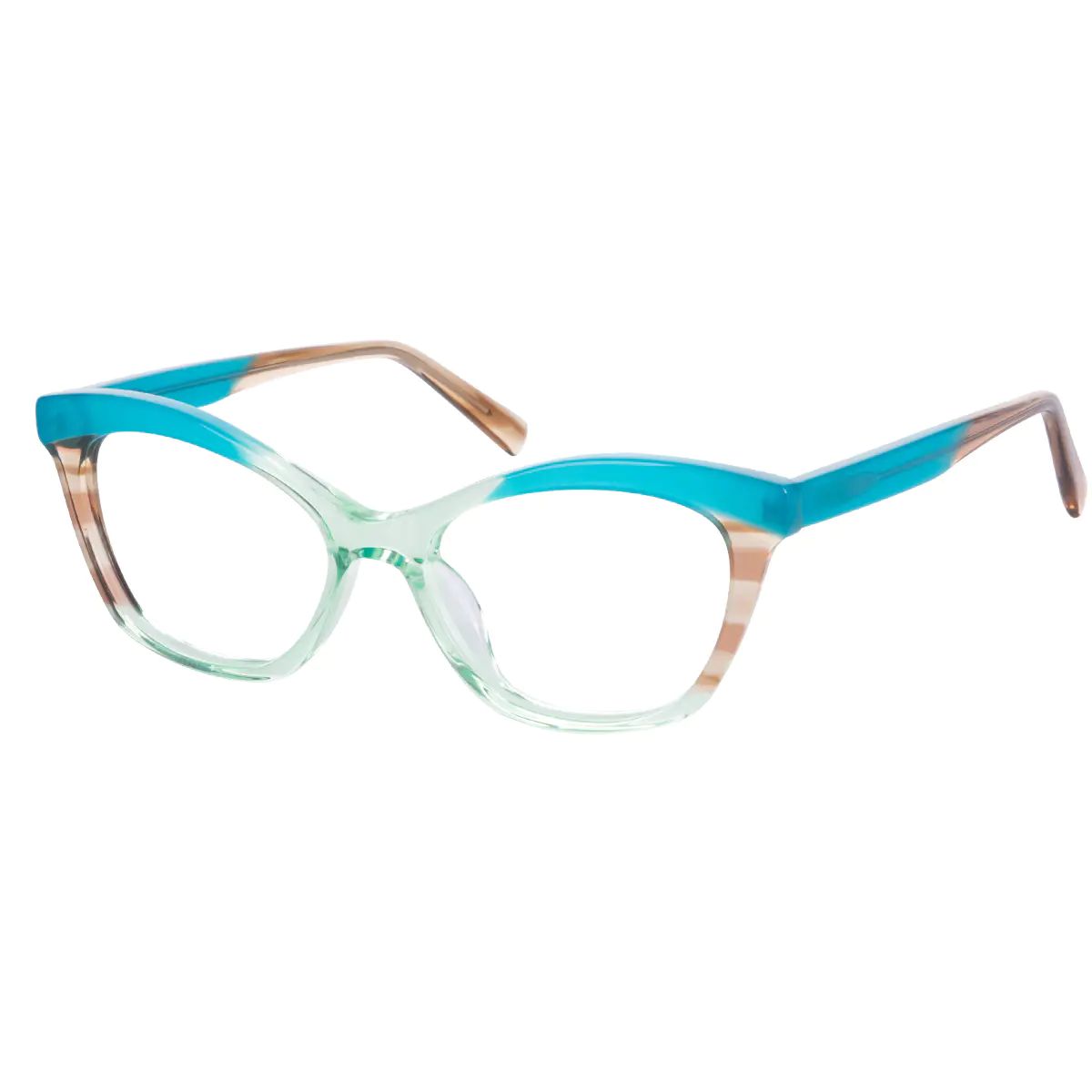 Cat-eye Blue/Green Eyeglasses